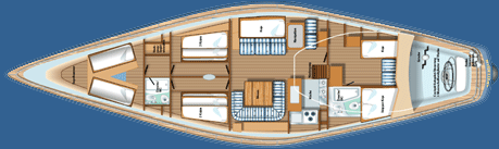 Swan 65 sloop layout